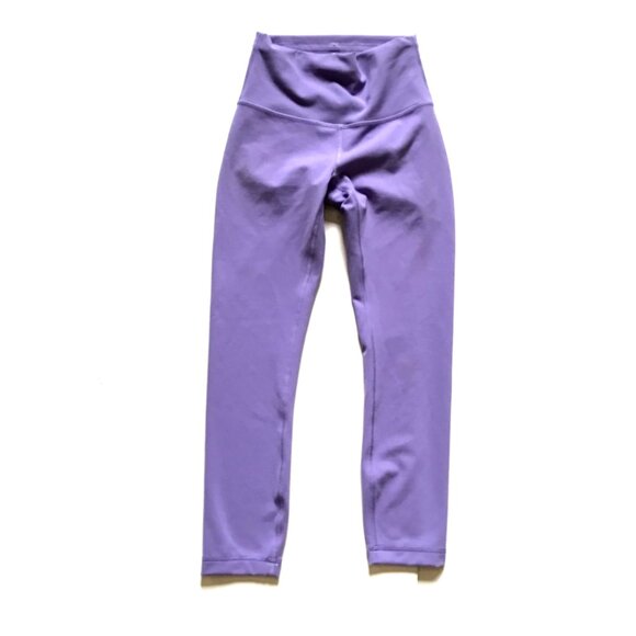 Lululemon Wunder Train High Rise Leggings Womens 4 Purple 23" Inseam Crop Tight - Picture 8 of 9